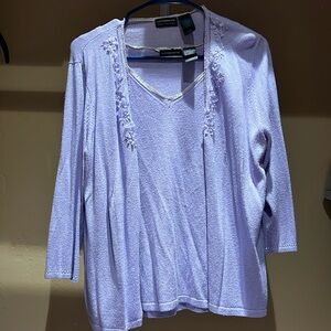 Liz Claiborne shirt and cardigan